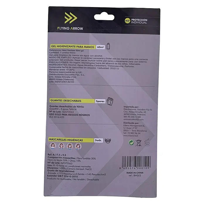 Kit especial Flying Arrow - 11 pzs. - Vista trasera