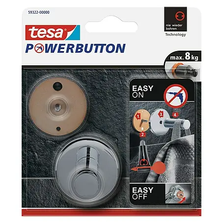 Tesa Powerbutton Wandhaken
