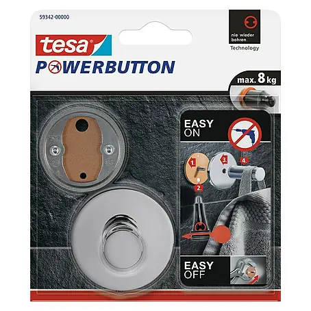 Tesa Powerbutton Handtuchhaken Premium