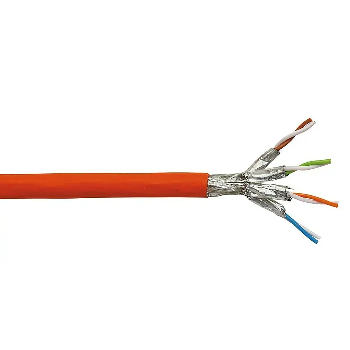 Datenkabel Meterware CAT 7 - CAT7, Orange - Detailaufnahme