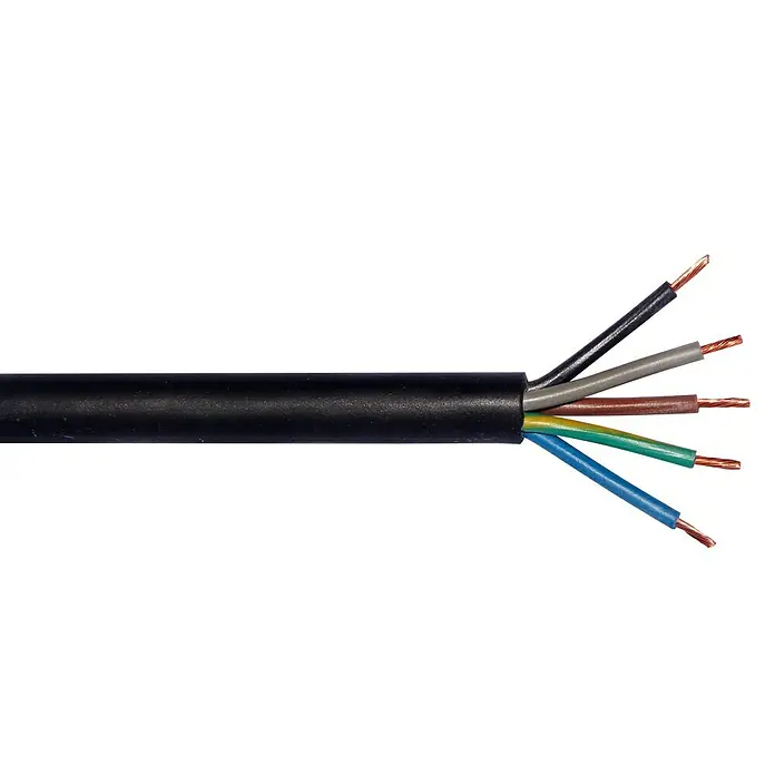 Gumom izolirani kabel po metru - H05RR-F5G 1,5, Crne boje - Detaljan prikaz