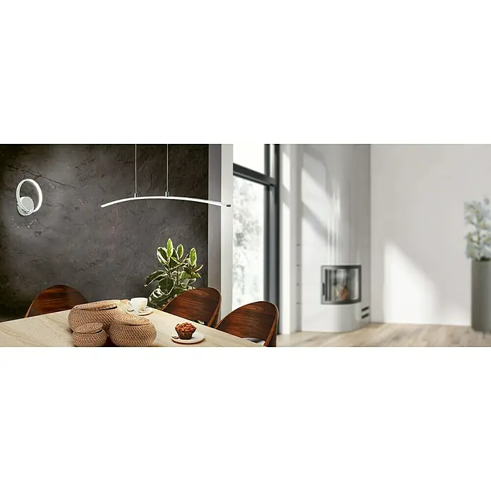 Eglo Style LED-Pendelleuchte Lasana - L x H: 90 x 100 cm - Stimmungsaufnahme