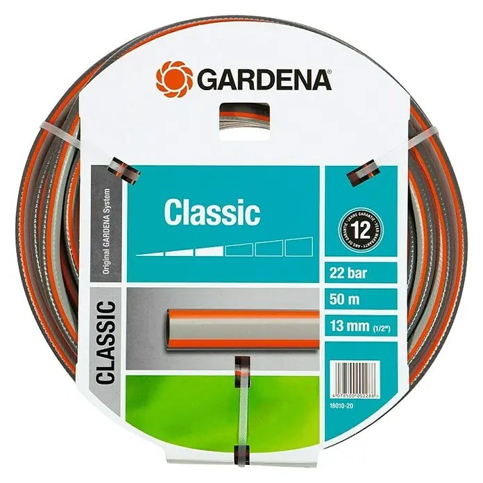 Gardena Classic Vrtno crijevo - Duljina: 50 m, Promjer: 13 mm - Pogled sprijeda