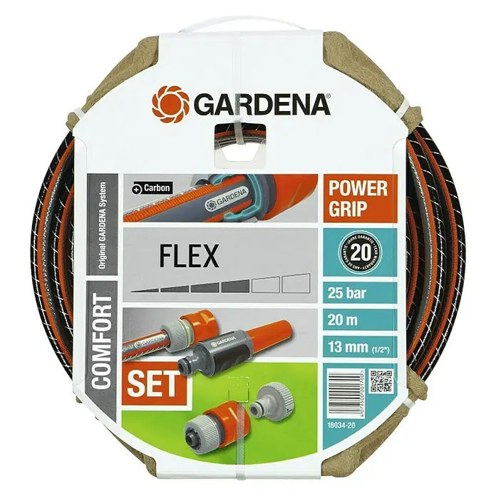Gardena Comfort Set crijeva s priborom - 20 m, Promjer crijeva: 13 mm (½″) - Pogled sprijeda