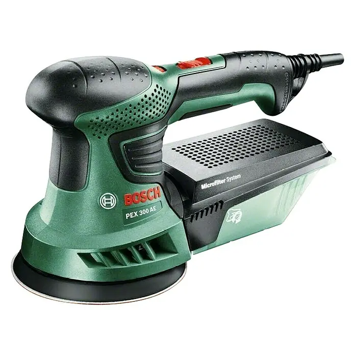 Bosch Ekscentrična brusilica PEX300 AE Compact - 270 W, 125 mm, Broj oscilacija u praznom hodu: 4.000 okr/min - 24.000 okr/min - Dijagonalni pogled