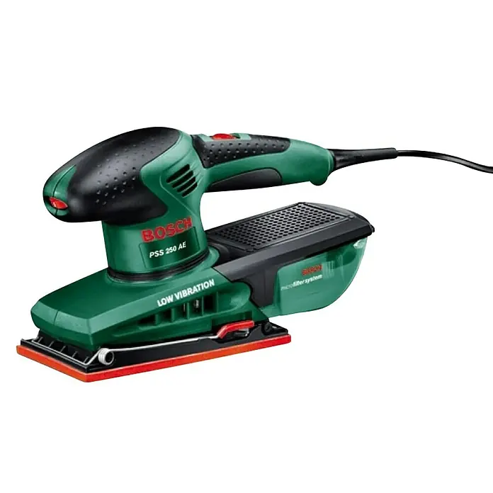 Bosch Oscilirajuća brusilica PSS 250 AE - 250 W, Broj oscilacija u praznom hodu: 24.000 okr/min - Dijagonalni pogled