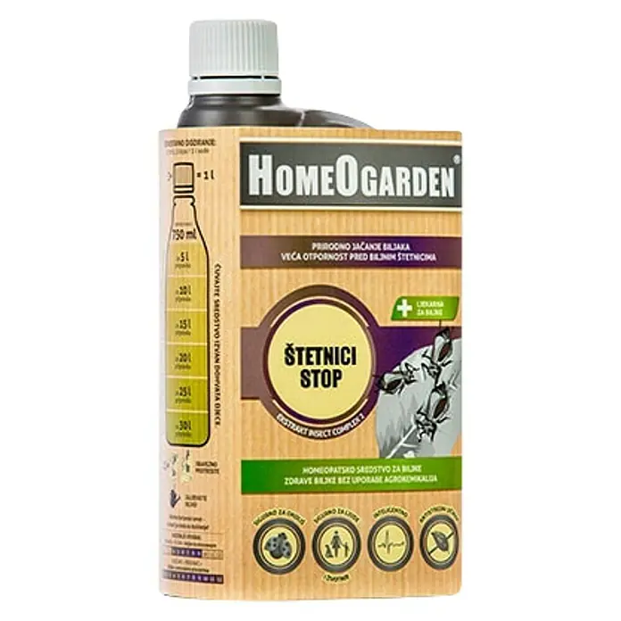 HomeOgarden Tekuće gnojivo Štetnici Stop - 750 ml - Dijagonalni pogled