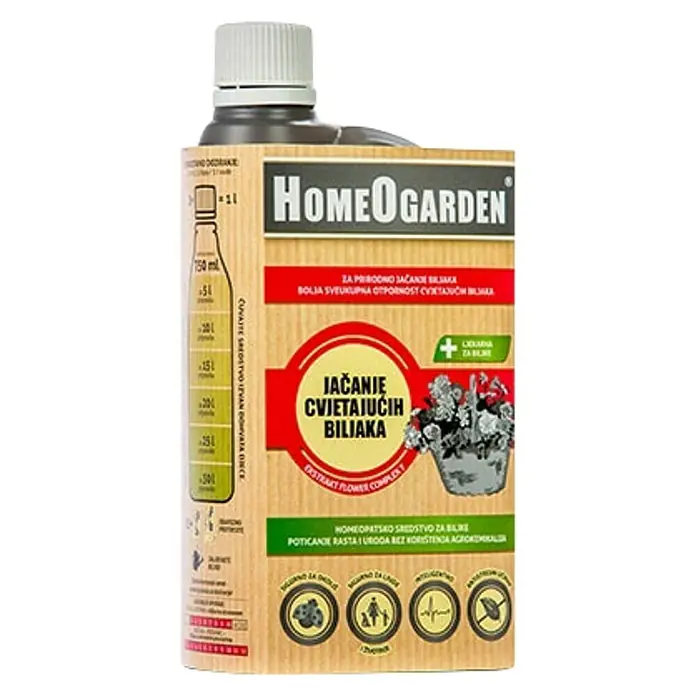 HomeOgarden Tekuće gnojivo za jačanje cvjetajućih biljaka - 750 ml - Dijagonalni pogled