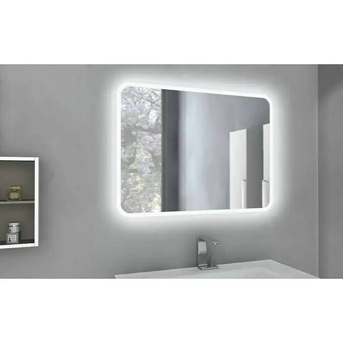 Baden Haus Ogledalo s LED rasvjetom - Š x V: 95 x 70 cm, Folija protiv zamagljivanja - Živopisni prikaz
