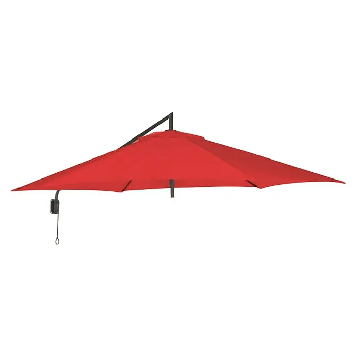 Sunfun Viseći suncobran Pisa - Crvene boje, Promjer: 270 cm - Dijagonalni pogled