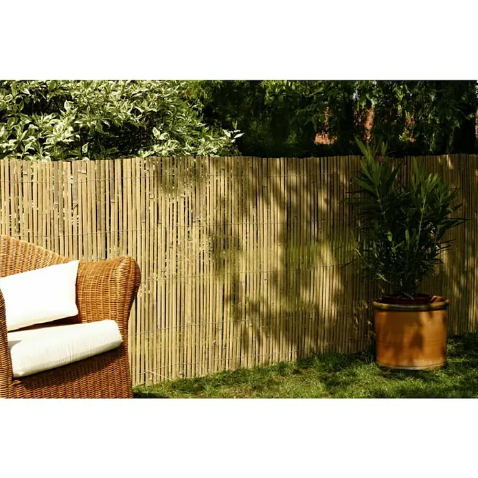 Nortene Zaštita od pogleda za montažu na ogradu Bamboocane - 5 x 1,5 m, Bambus - Živopisni prikaz