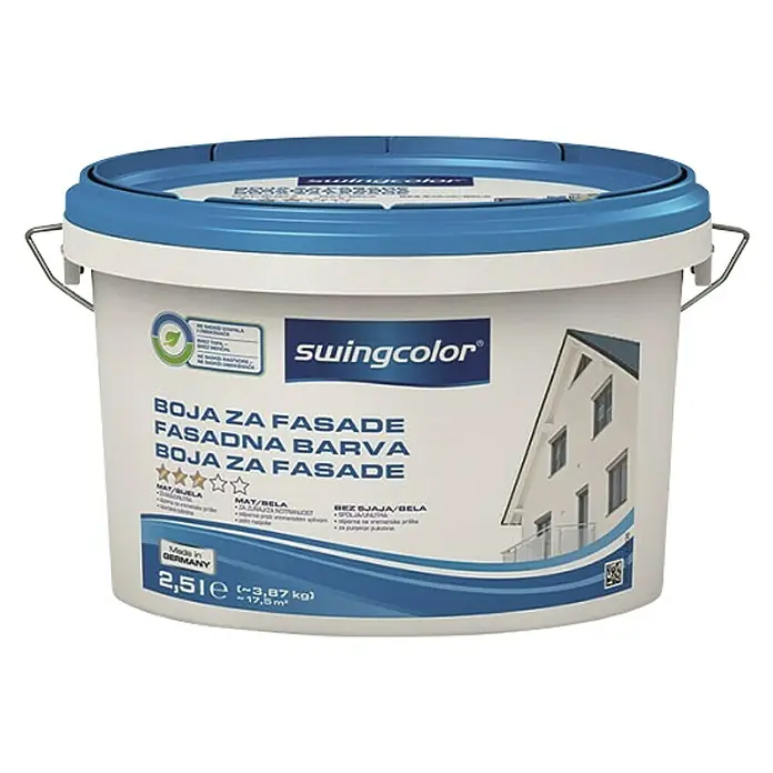 swingcolor Boja za fasadu - Bijele boje, 2,5 l - Pogled sprijeda