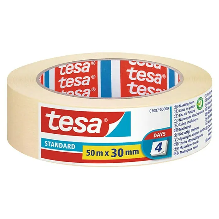 Tesa Schilderstape Standard - 50 m x 30 mm - Vooraanzicht