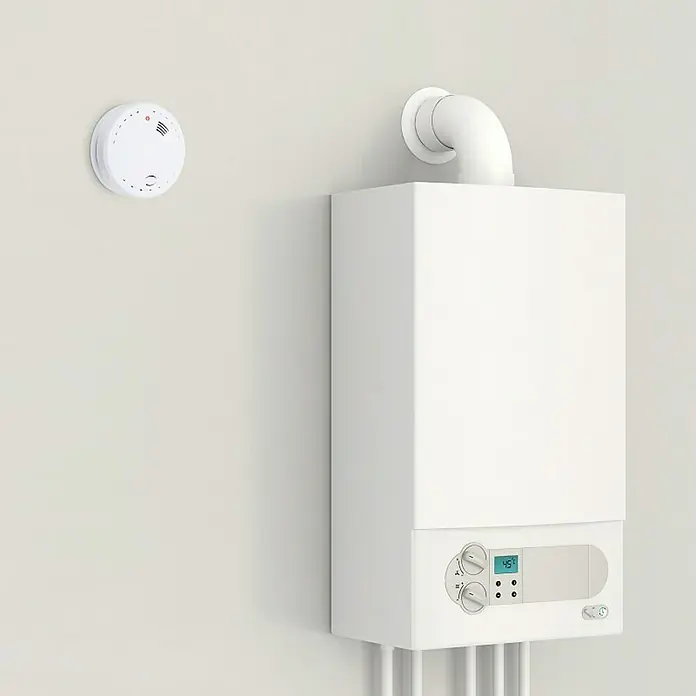 Smartwares Detektor plina - Promjer: 11 cm, Vrijeme rada baterije: 1 godina, Jačina alarmnog signala: 85 dB - Dijagonalni pogled