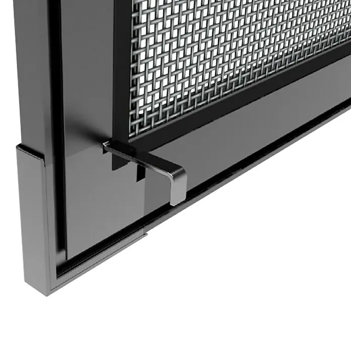 Windhager Rhino Insect Screen Zaštita od insekata za prozore - 100 x 120 cm, Antracit, Opruge za brzu montažu - Detaljan prikaz