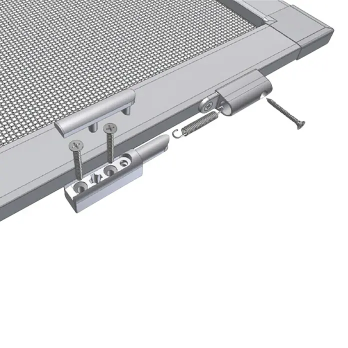 Windhager Rhino Insect Screen Zaštitna mreža za vrata od insekata - 100 x 210 cm, Boja okvira: Bijele boje, Boja tkanine: Antracit - Detaljan prikaz