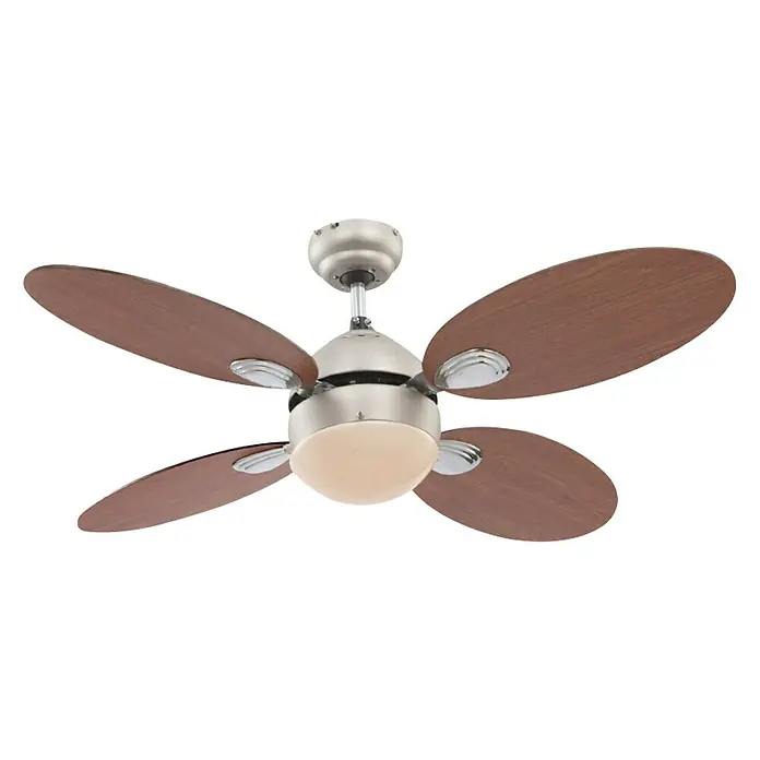 Globo Deckenventilator Wade - 106,6 cm, Walnuss/Kirsche, Max. Leistung: 60 W - Ansicht von unten