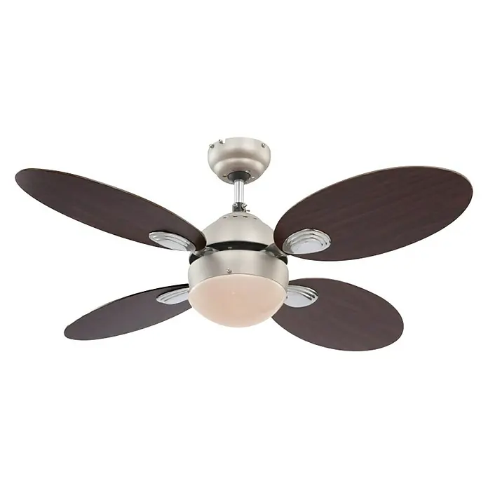 Globo Deckenventilator Wade - 106,6 cm, Walnuss/Kirsche, Max. Leistung: 60 W - Ansicht von unten