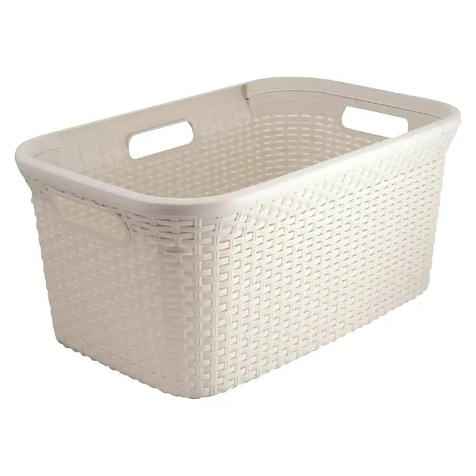 Curver Style Košara za rublje - 45 l, Kremasto, Pravokutno, Plastika - Dijagonalni pogled