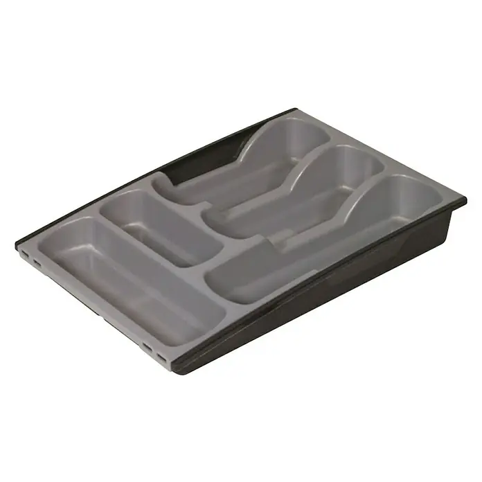 Curver Posuda za pribor za jelo - 42 x 30 x 6,4 cm, Antracit - Dijagonalni pogled