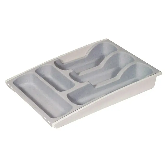 Curver Posuda za pribor za jelo - 42 x 30 x 6,4 cm, Sive boje - Dijagonalni pogled