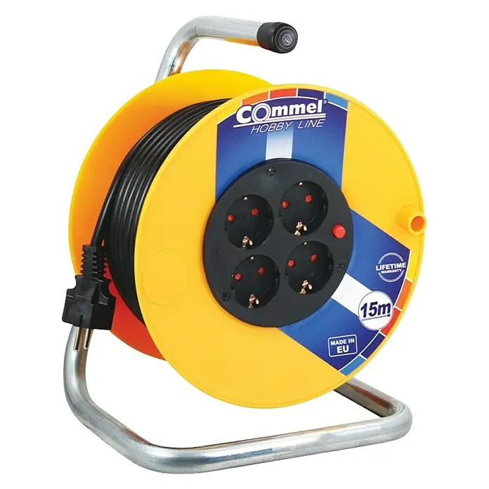 Commel Kabel na bubnju - 3.500 W, 15 m - Dijagonalni pogled
