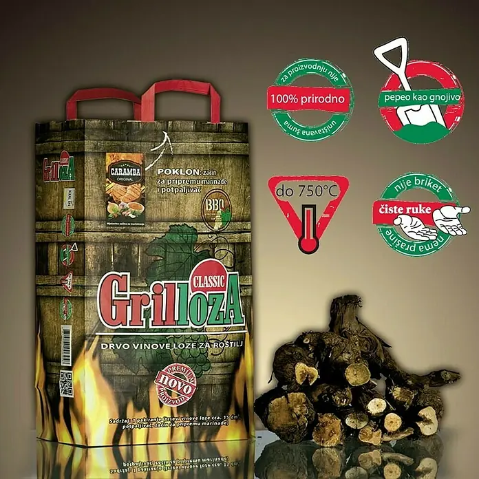 Drvo za potpaljivanje Grilloza Classic - 5 kg - Živopisni prikaz