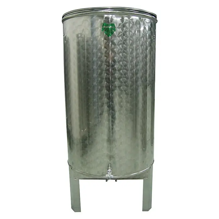 Vinska bačva INOX - 200 l - Pogled sprijeda