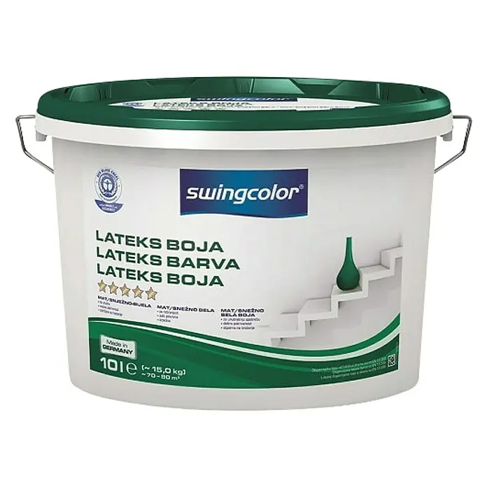 swingcolor Lateks boja - Bijele boje, 10 l - Pogled sprijeda