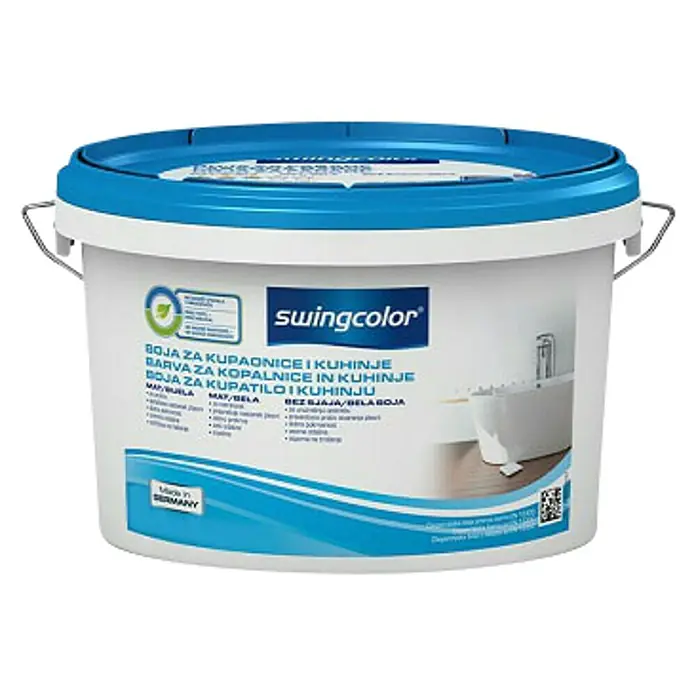 swingcolor Boja za kupaonicu i kuhinju - Bijele boje, 2,5 l, Mat - Pogled sprijeda