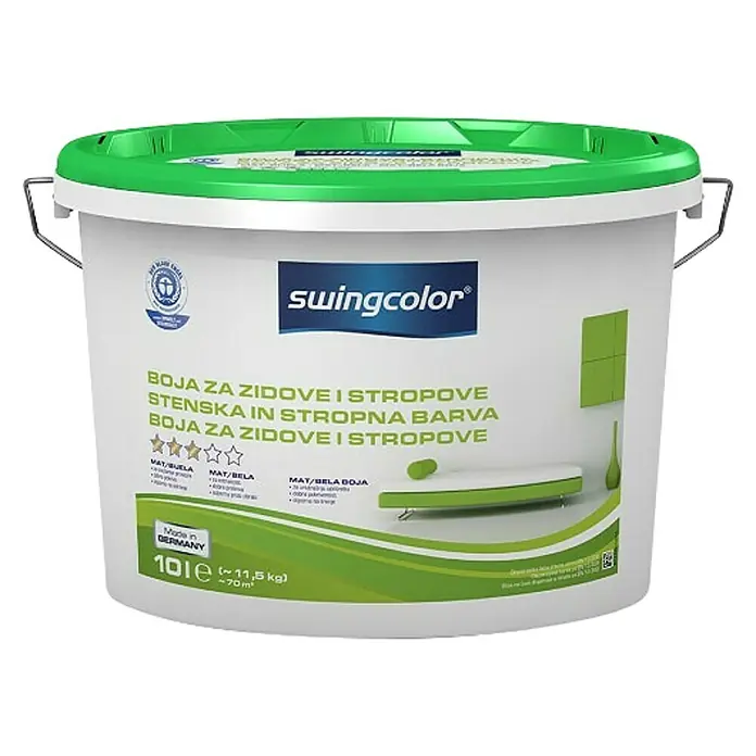 swingcolor Unutarnja disperzijska boja - Bijele boje, 10 l - Pogled sprijeda