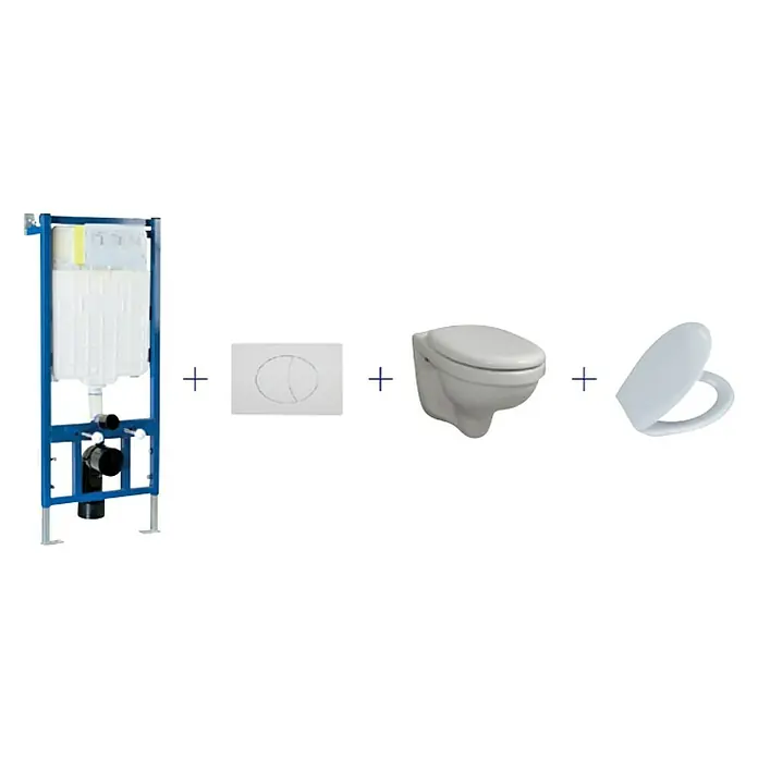 Set za učvršćivanje za WC Ideal - D x Š x V: 15 x 52 x 124 cm - Pogled sprijeda