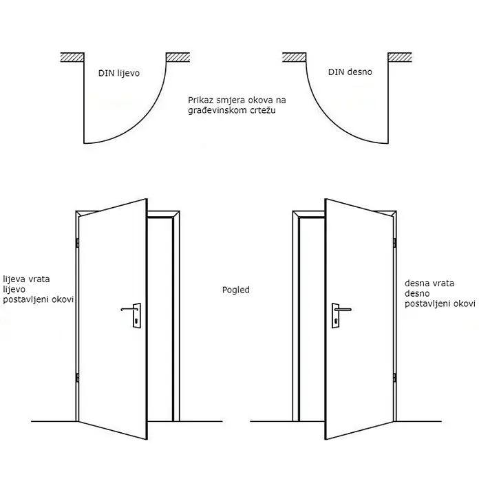 Geta Door Sobna vrata Aperto Cappuccino TQ11 - D x Š x V: 39 x 650 x 2.000 mm, DIN lijevo, Bež boje - Skica