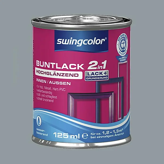swingcolor Lak u boji 2u1 - Boja: Srebrnosive boje, 125 ml - Detaljan prikaz