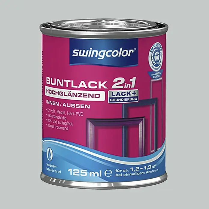 swingcolor Lak u boji 2u1 - Boja: Mišja siva, 125 ml - Detaljan prikaz