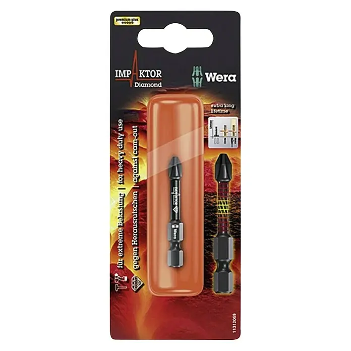 Wera Premium Plus Bit nastavak 851/4 Impaktor - PH 3, 50 mm - Pogled odozgo