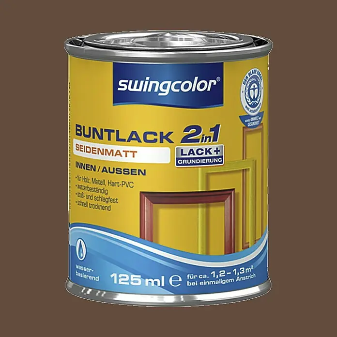 swingcolor Lak u boji 2u1 - Boja: Lješnjak tamnosmeđe boje, 125 ml - Detaljan prikaz