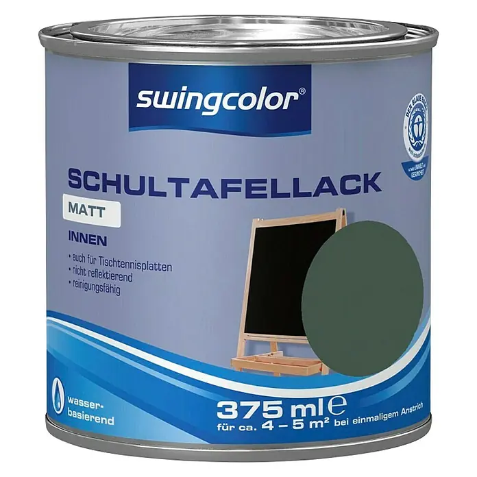swingcolor Lak za školske ploče - Zelene boje, 375 ml - Pogled sprijeda