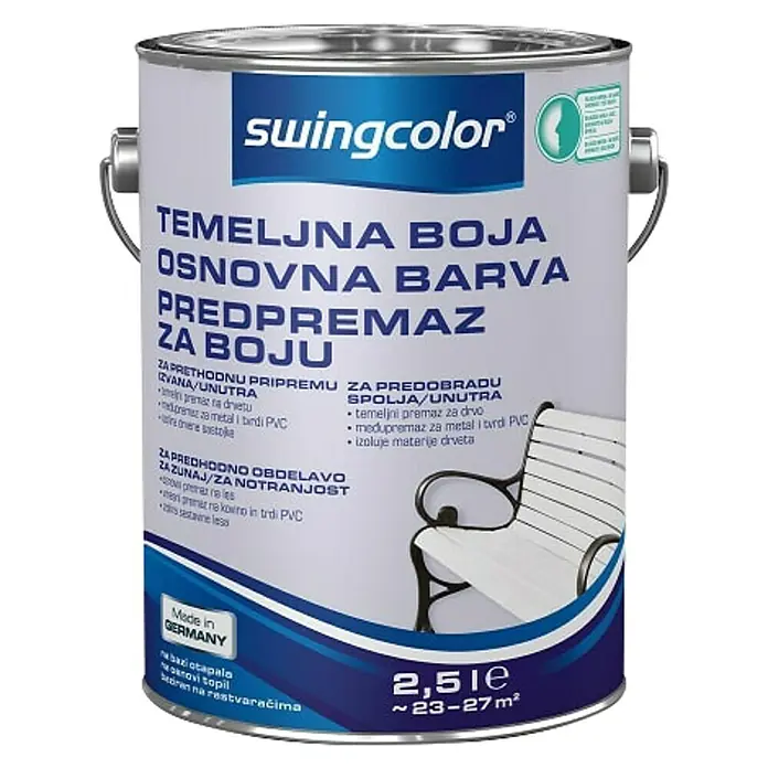 swingcolor Temeljna boja - Bijele boje, 2,5 l - Pogled sprijeda