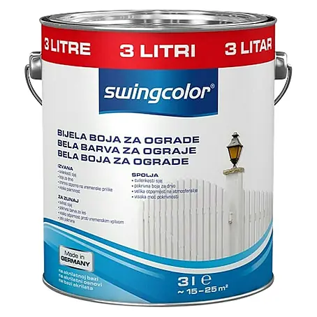 swingcolor  Bijela boja za ogradu