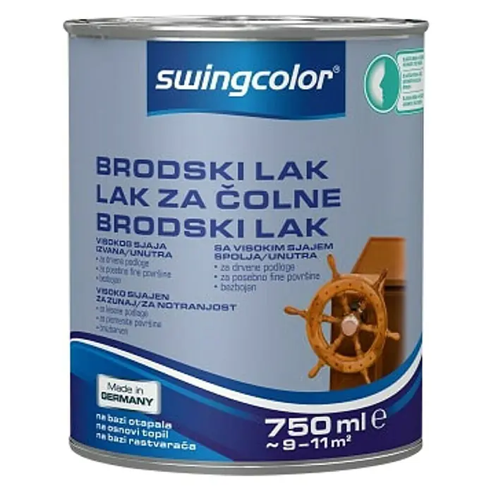 swingcolor Lak za brodove - 750 ml, Bezbojno, Visokog sjaja - Pogled sprijeda