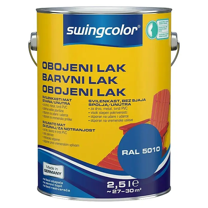 swingcolor Lak u boji - Boja: Encijan plave boje, 2,5 l - Pogled sprijeda