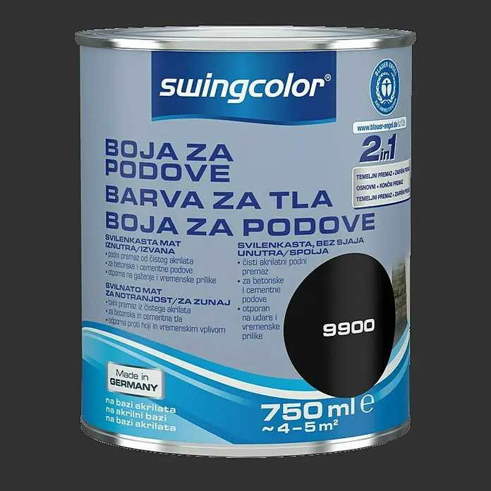 swingcolor Boja za pod - 750 ml, Bijele boje - Pogled sprijeda