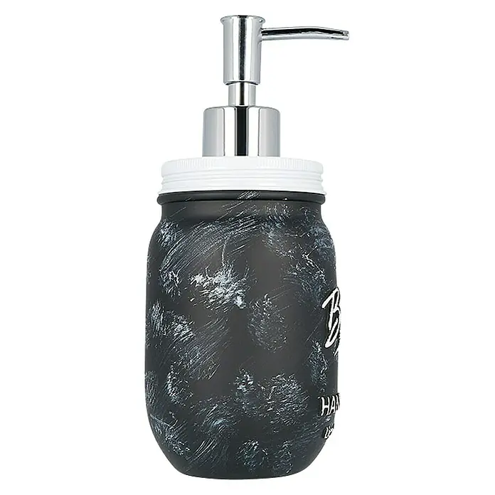 Venus Bath Dozator sapuna - Poliesterska smola, Crno-bijele boje - Pogled s desne strane