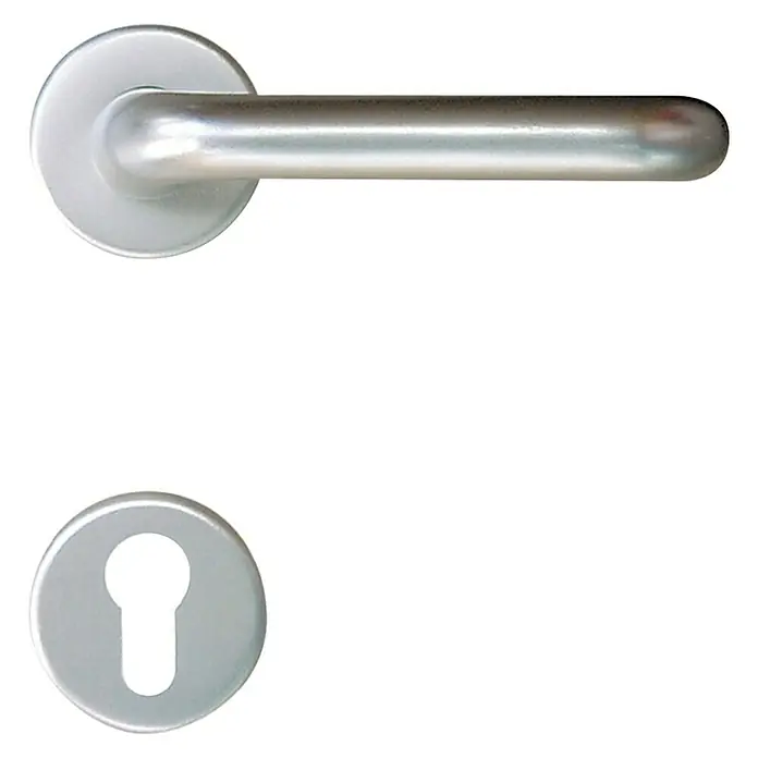 RORO Set kvaka za vrata Diana - Aluminij - Pogled sprijeda