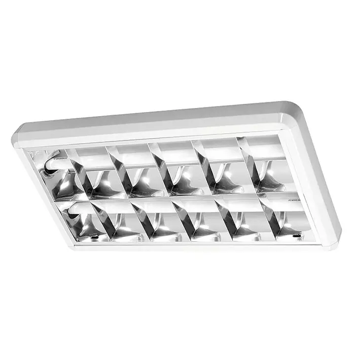 Ferotehna LED stropna svjetiljka nadgradna T8 - 18 W, D x Š x V: 622 x 295 x 75 mm, Bijelo-srebrne boje, Neutralno bijelo - Pogled odozdo