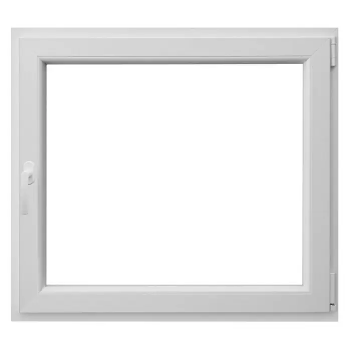 PVC prozor s kvakom - Š x V: 100 x 90 cm, DIN desno, Bijele boje - Pogled sprijeda