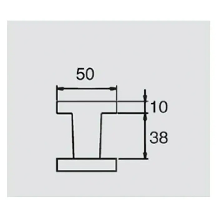 Kvaka za vrata Pag F4 - Aluminij, Bronca