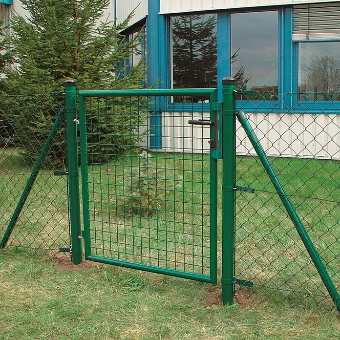 Vrata za ogradu - 87 cm x 1 m, Zelene boje, Metal - Živopisni prikaz