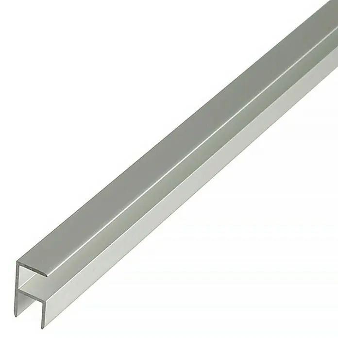 Kantoflex Rubni profil - D x Š x V: 2.000 x 12,9 x 30 mm, Debljina: 1,5 mm, Aluminij, Srebrne boje - Detaljan prikaz